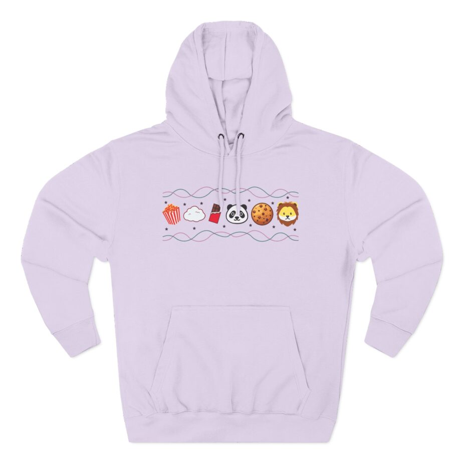 Harlow and Popcorn Emoji Three-Panel Fleece Hoodie