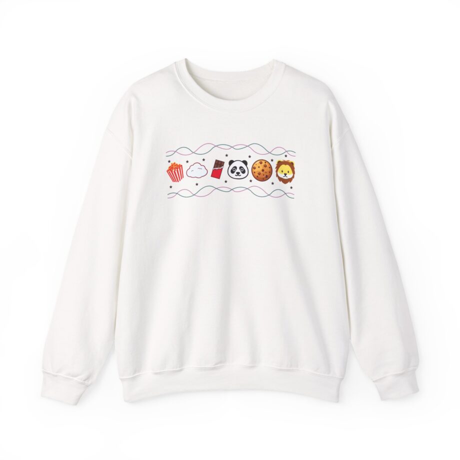 Harlow and Popcorn Emoji Unisex Heavy Blend™ Crewneck Sweatshirt