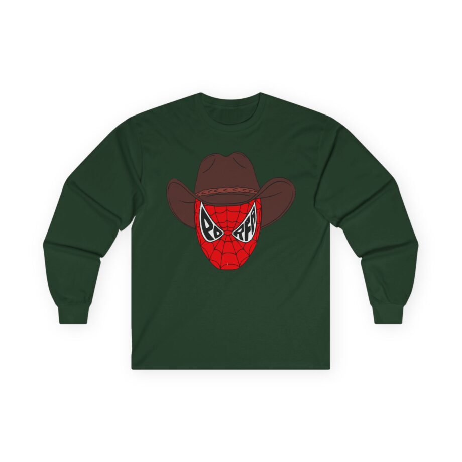 Porfa Spider Man Cowboy Hat Unisex Ultra Cotton Long Sleeve Tee