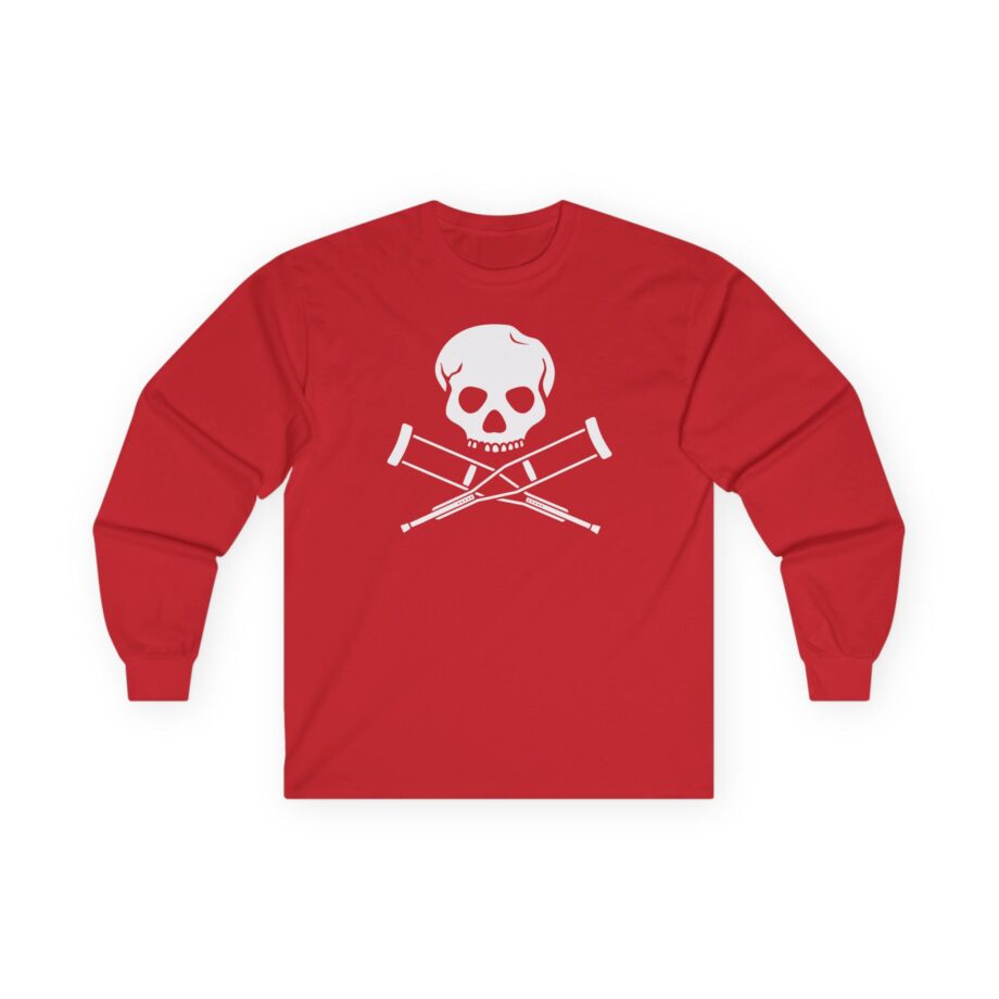 Jackass Skull and Crutches Unisex Ultra Cotton Long Sleeve Tee