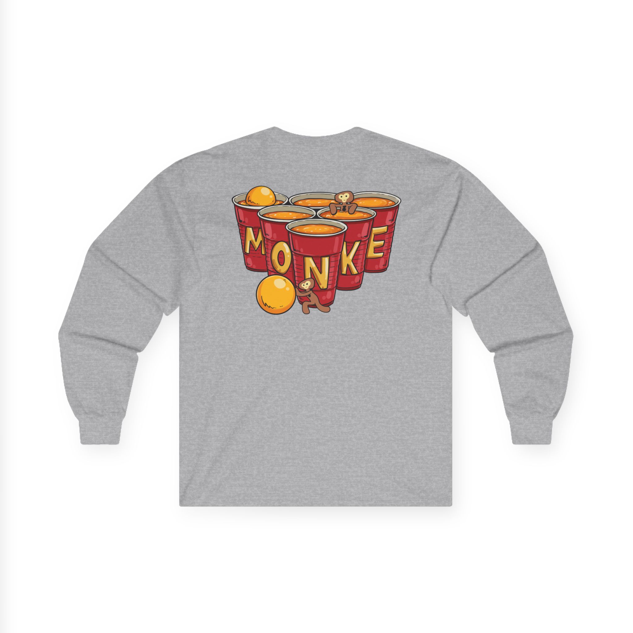 Spoonkidv Monke Pong Unisex Ultra Cotton Long Sleeve Tee
