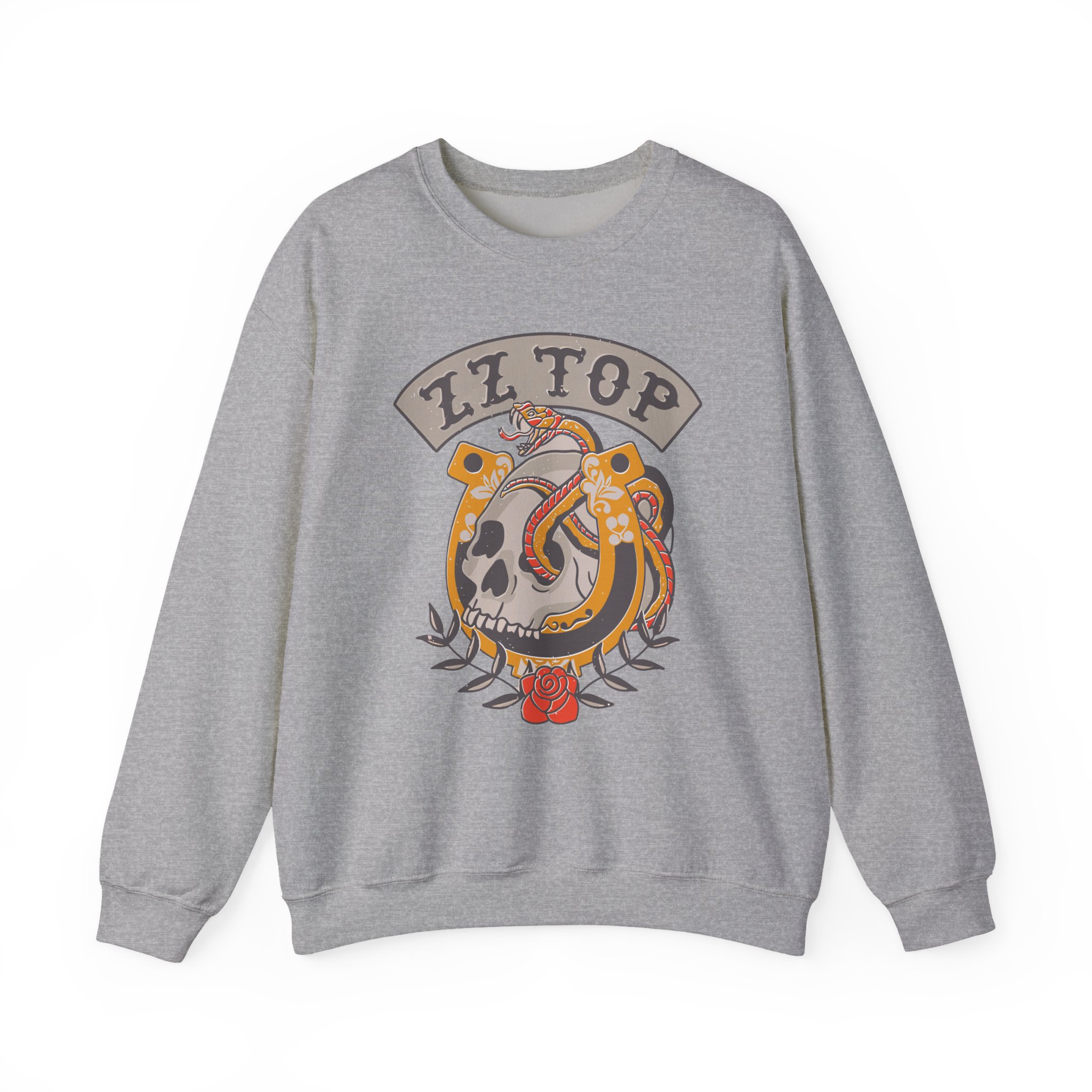 Zz Top Skull Unisex Heavy Blendâ„¢ Crewneck Sweatshirt