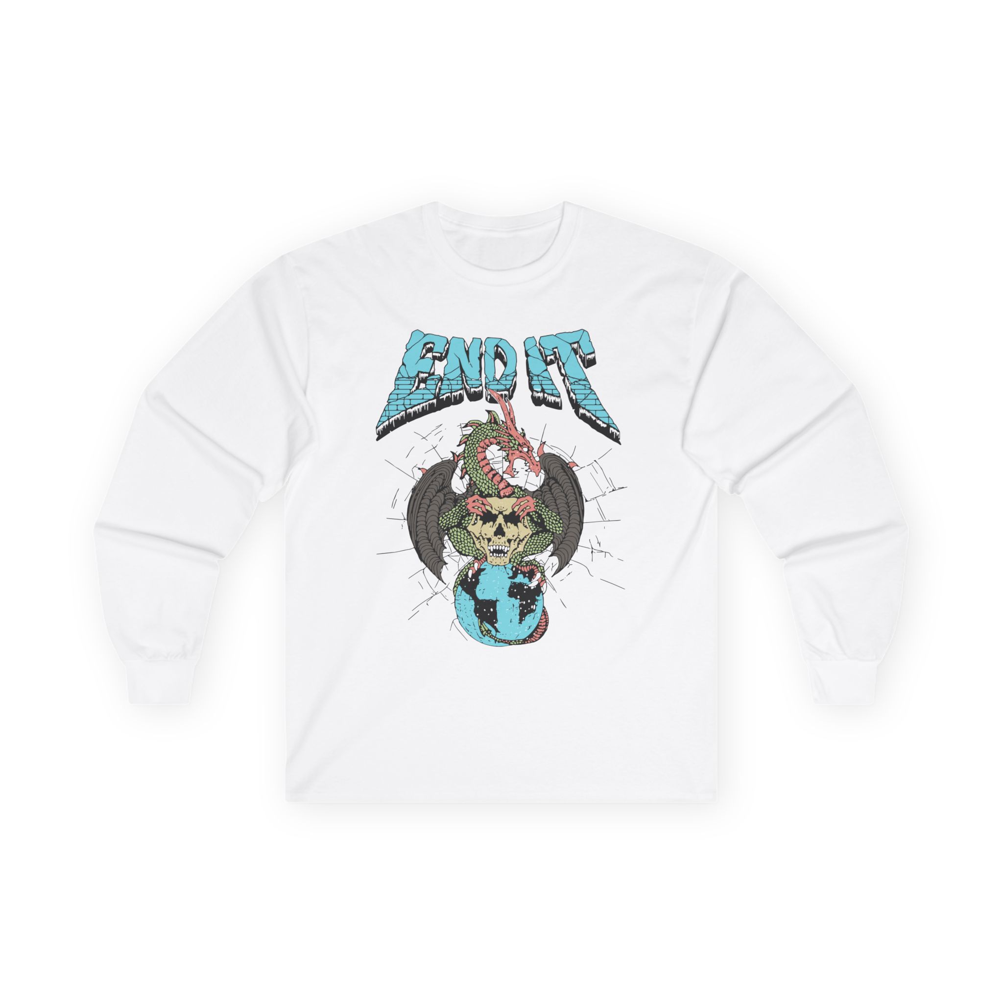 End It Dragon Skull Unisex Ultra Cotton Long Sleeve Tee
