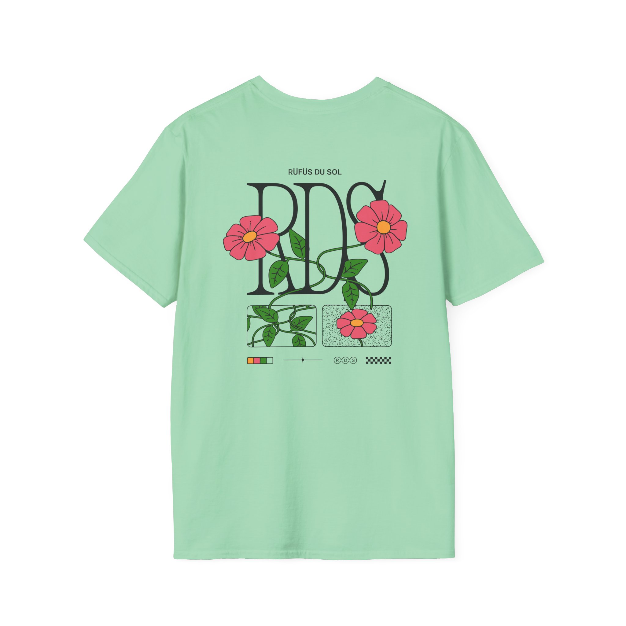 Rufus Du Sol Flower Ecru Unisex Softstyle T-Shirt