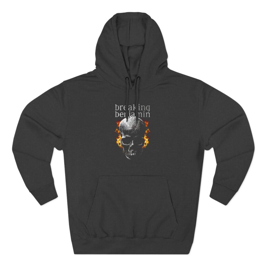 Breaking Benjamin Fire Skull Three-Panel Fleece Hoodie