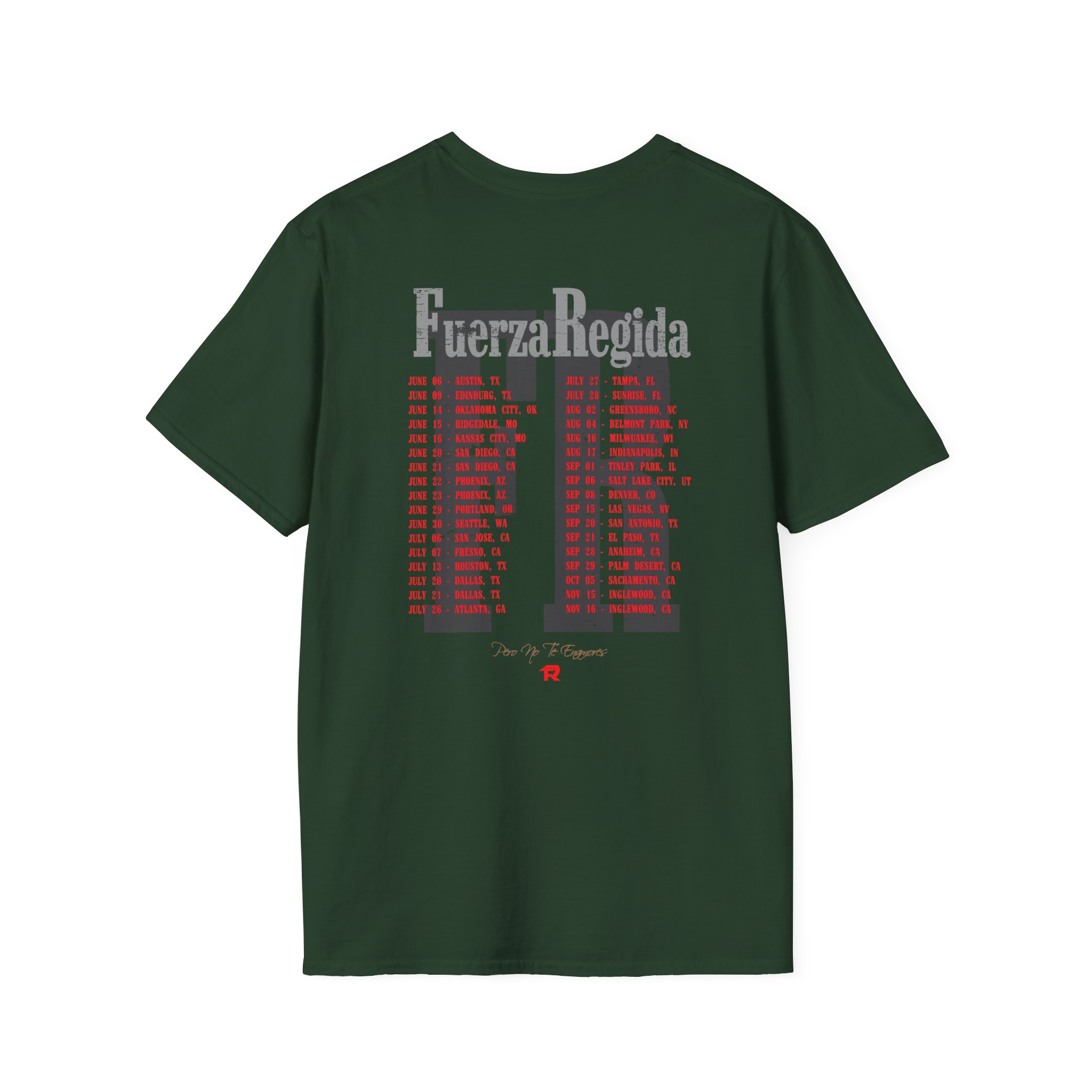 Fuerza Regida Band Tour Dates Unisex Softstyle T-Shirt