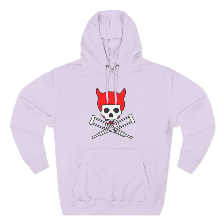 Jackass Devil Horns Skull & Crossbones Three-Panel Fleece Hoodie