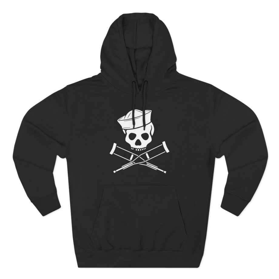 Jackass Sailor Skull & Crossbones Three-Panel Fleece Hoodie