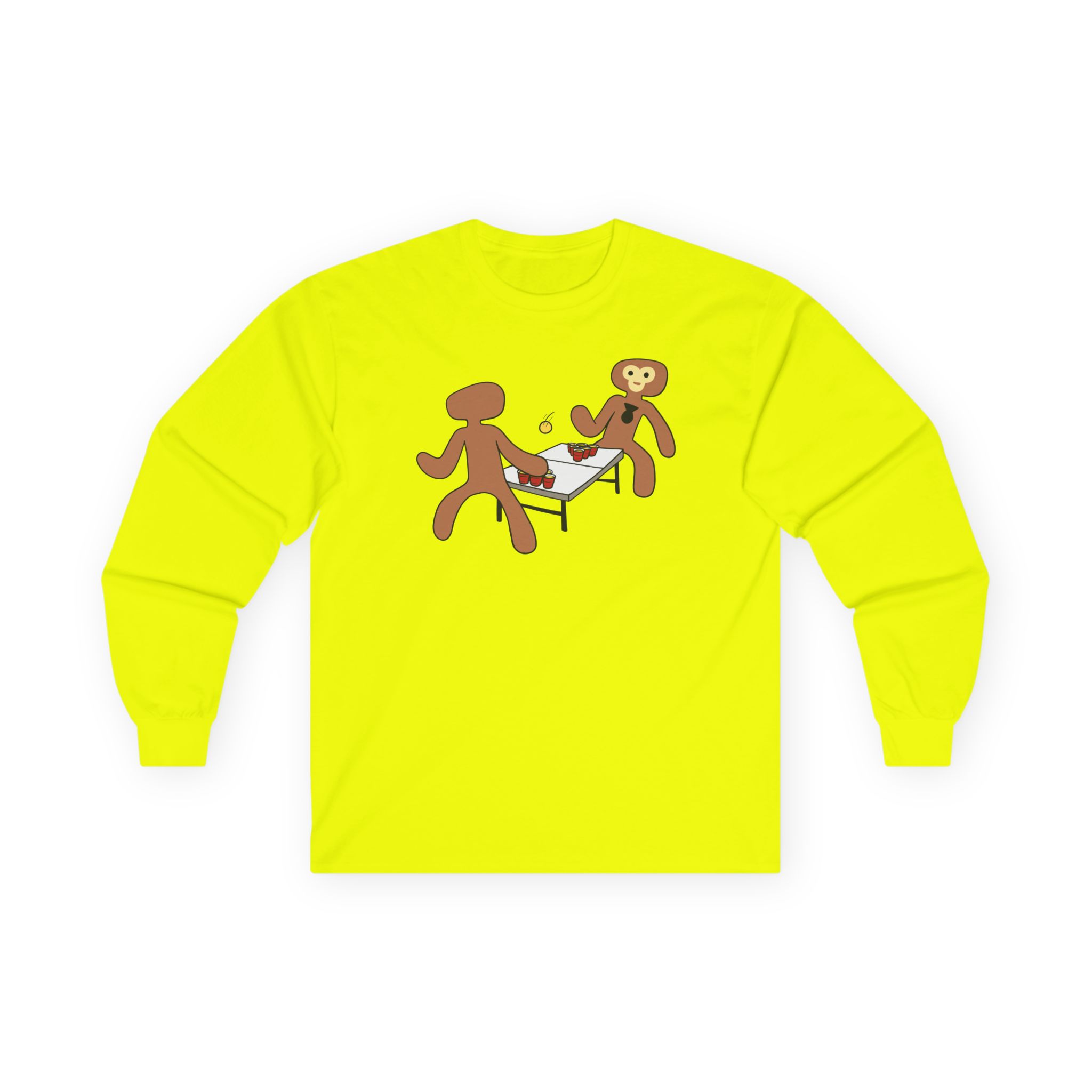 Spoonkidv Monke Pong Unisex Ultra Cotton Long Sleeve Tee