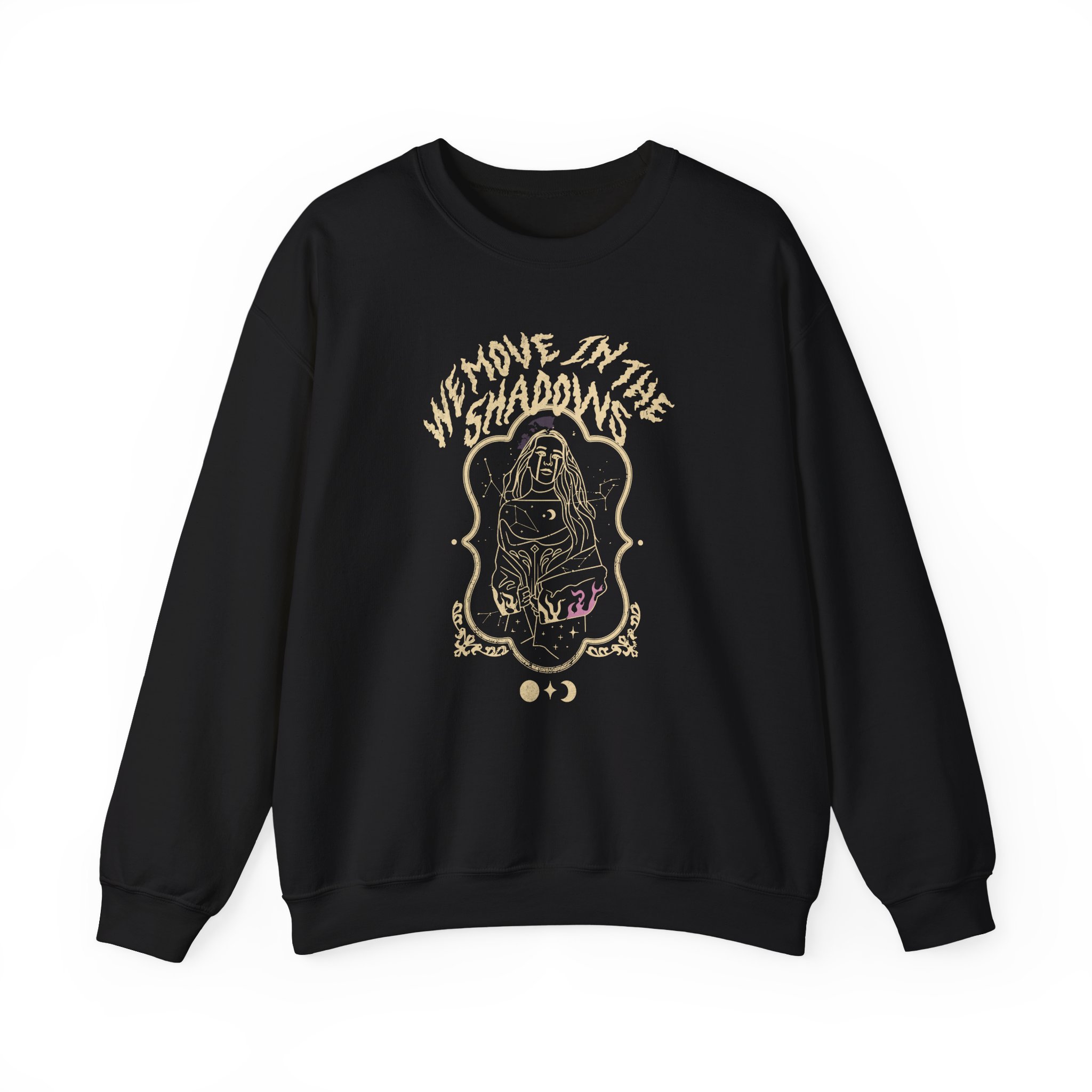 Charlotte Dobre We Move in the Shadows Unisex Heavy Blendâ„¢ Crewneck Sweatshirt