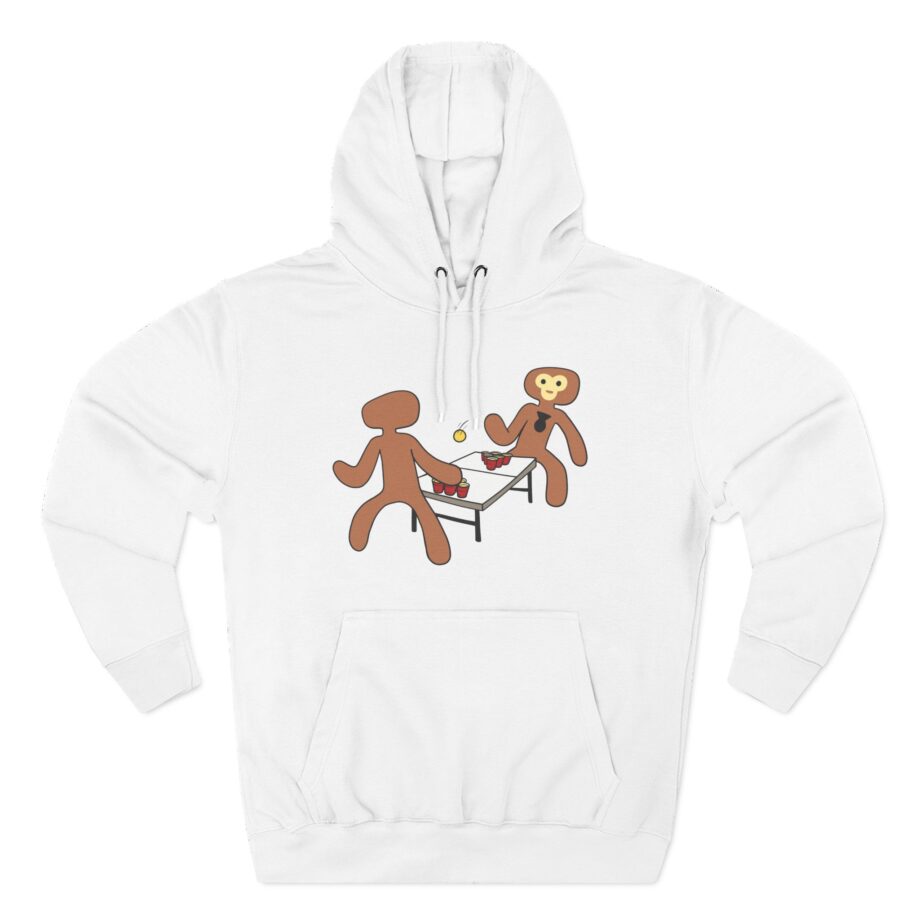 Spoonkidv Monke Pong Three-Panel Fleece Hoodie