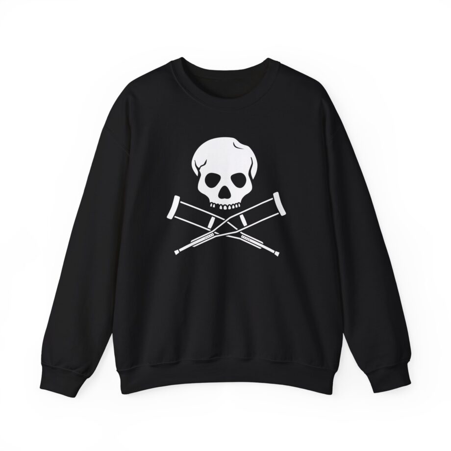 Jackass Skull and Crutches Unisex Heavy Blend™ Crewneck Sweatshirt