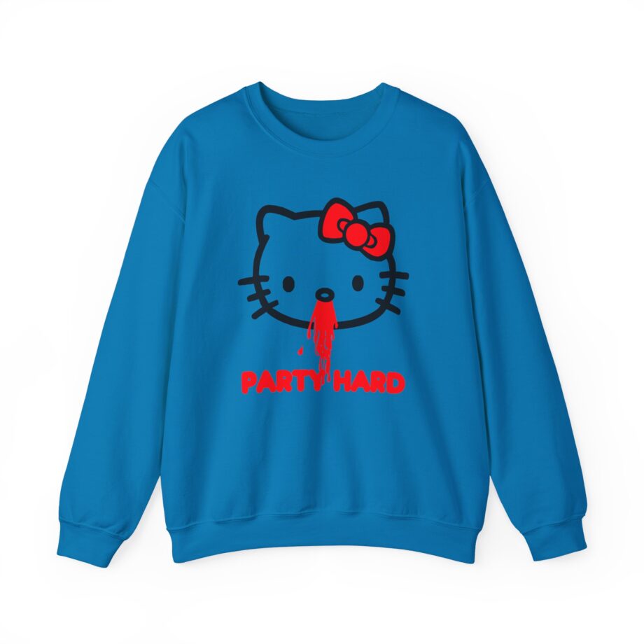 Andrew Wk Hello Party Kitty Parody Unisex Heavy Blend™ Crewneck Sweatshirt