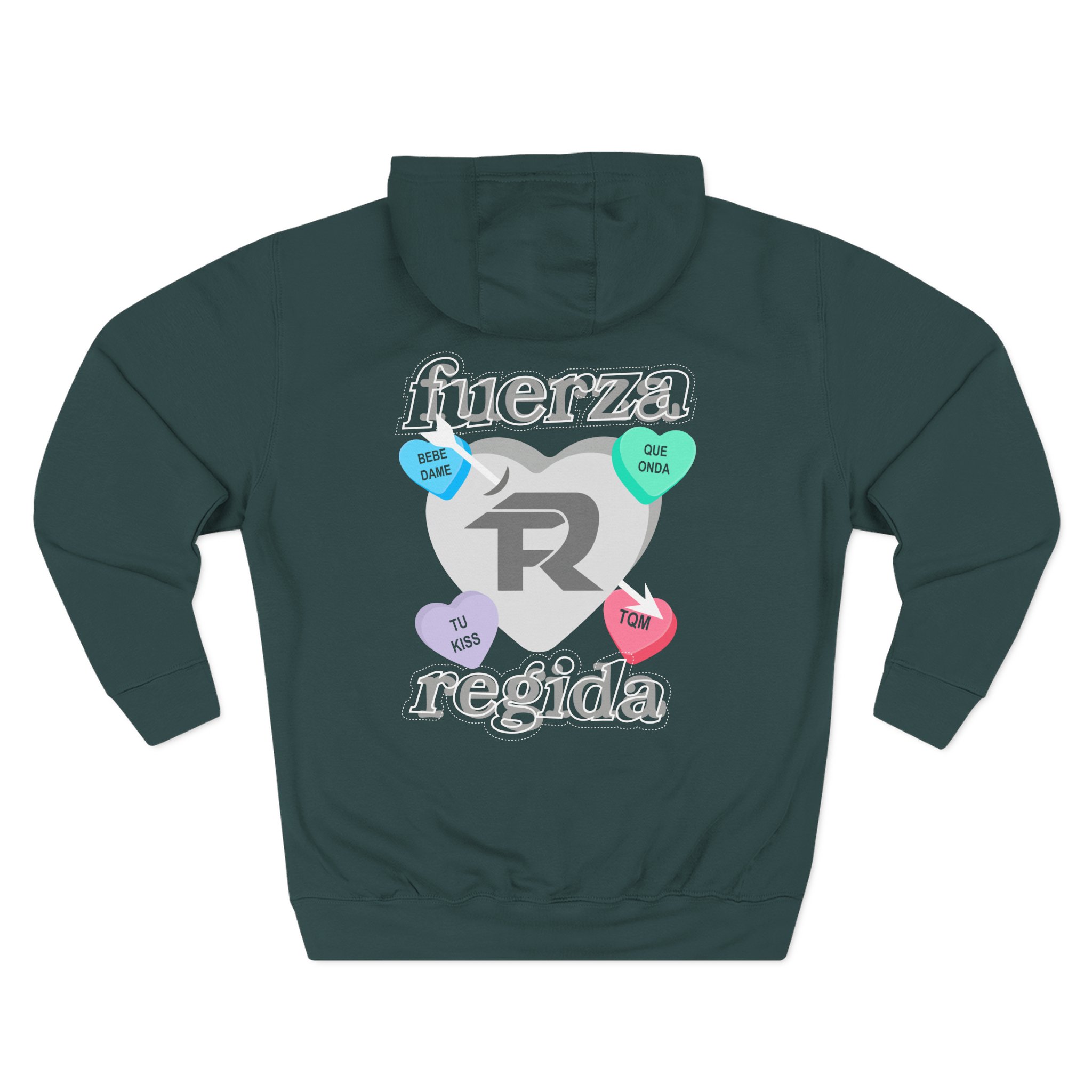 Fuerza Regida Candy Hearts Three-Panel Fleece Hoodie