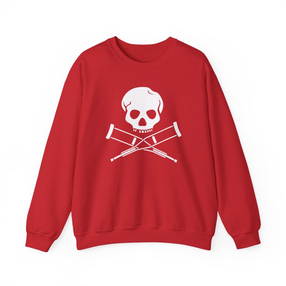 Jackass Skull and Crutches Unisex Heavy Blend™ Crewneck Sweatshirt