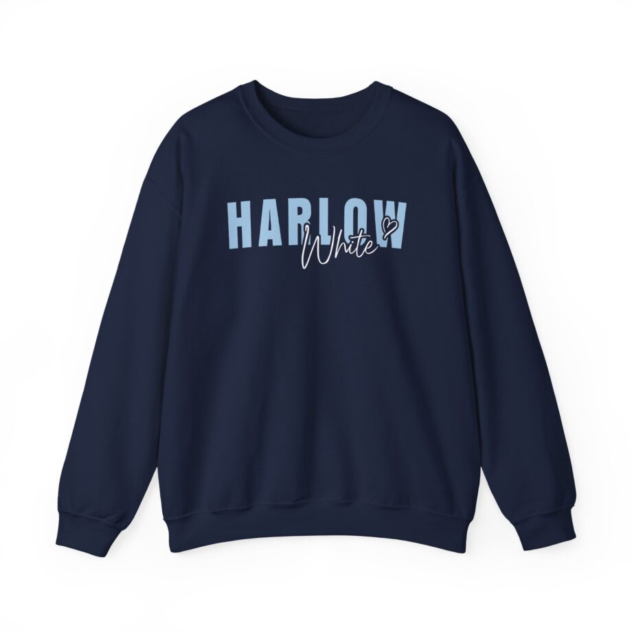 Harlow and Popcorn White Unisex Heavy Blend™ Crewneck Sweatshirt