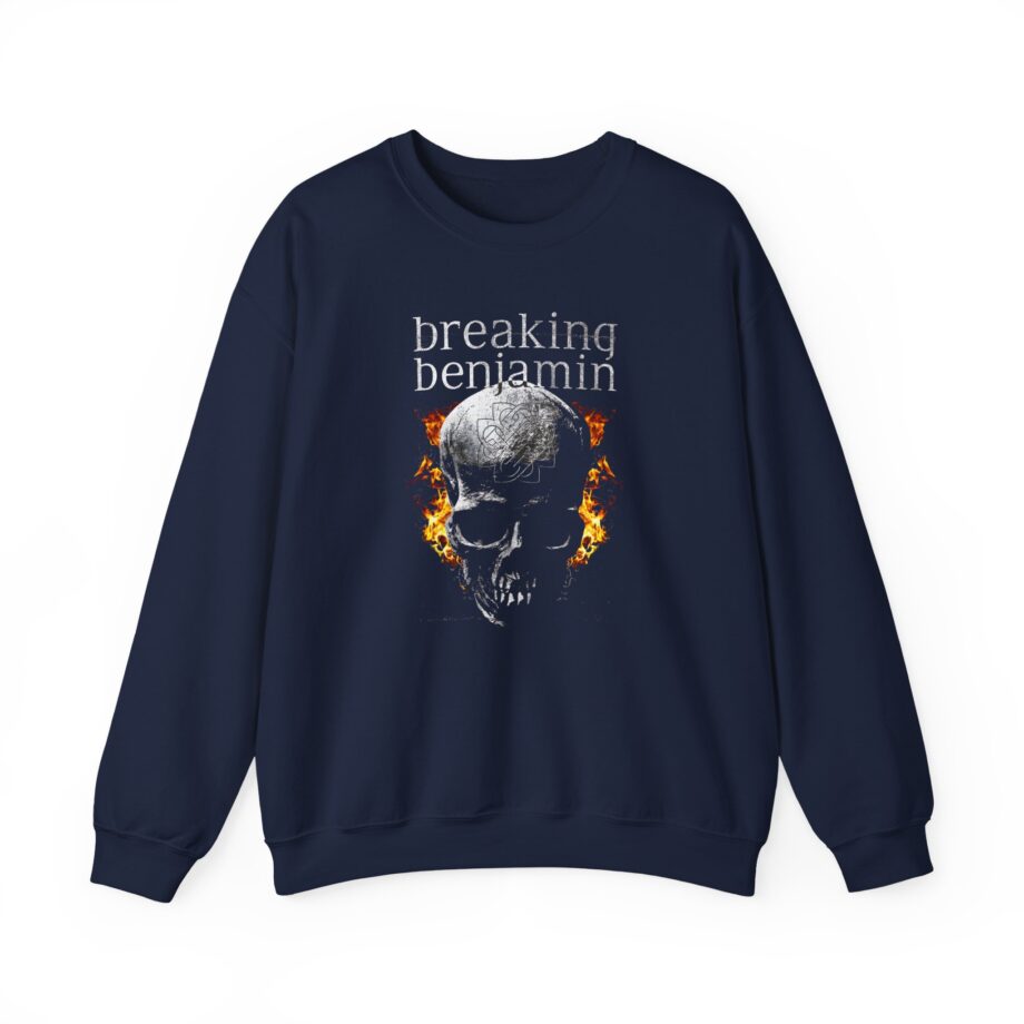 Breaking Benjamin Fire Skull Unisex Heavy Blend Crewneck Sweatshirt