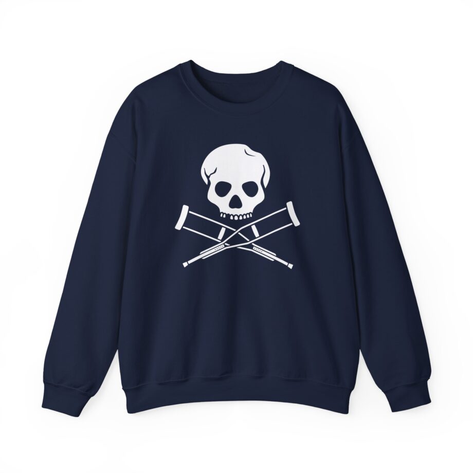 Jackass Skull and Crutches Unisex Heavy Blend™ Crewneck Sweatshirt