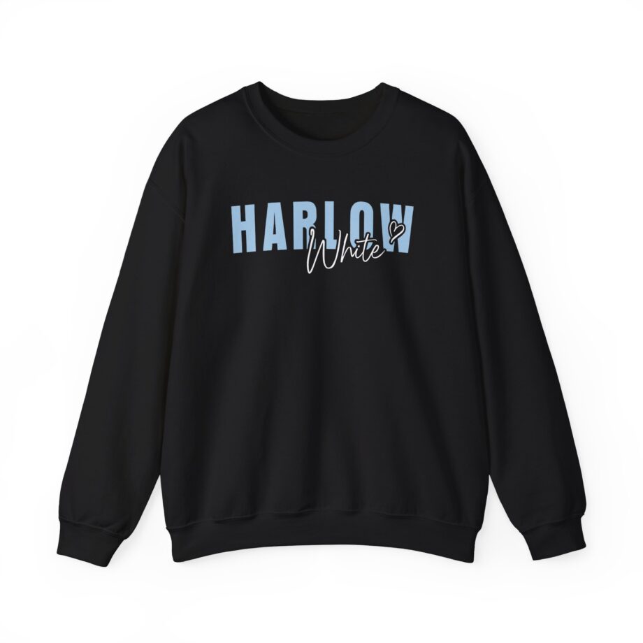Harlow and Popcorn White Unisex Heavy Blend™ Crewneck Sweatshirt