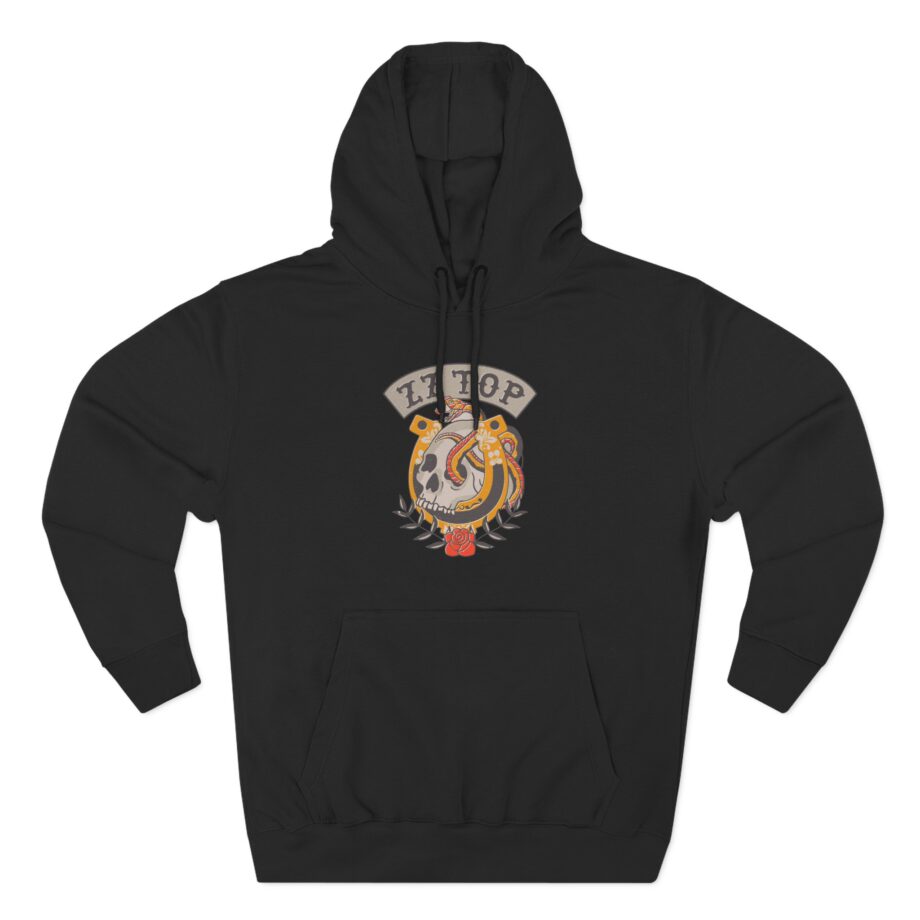 ZZ Top Skull Three-Panel Fleece Hoodie