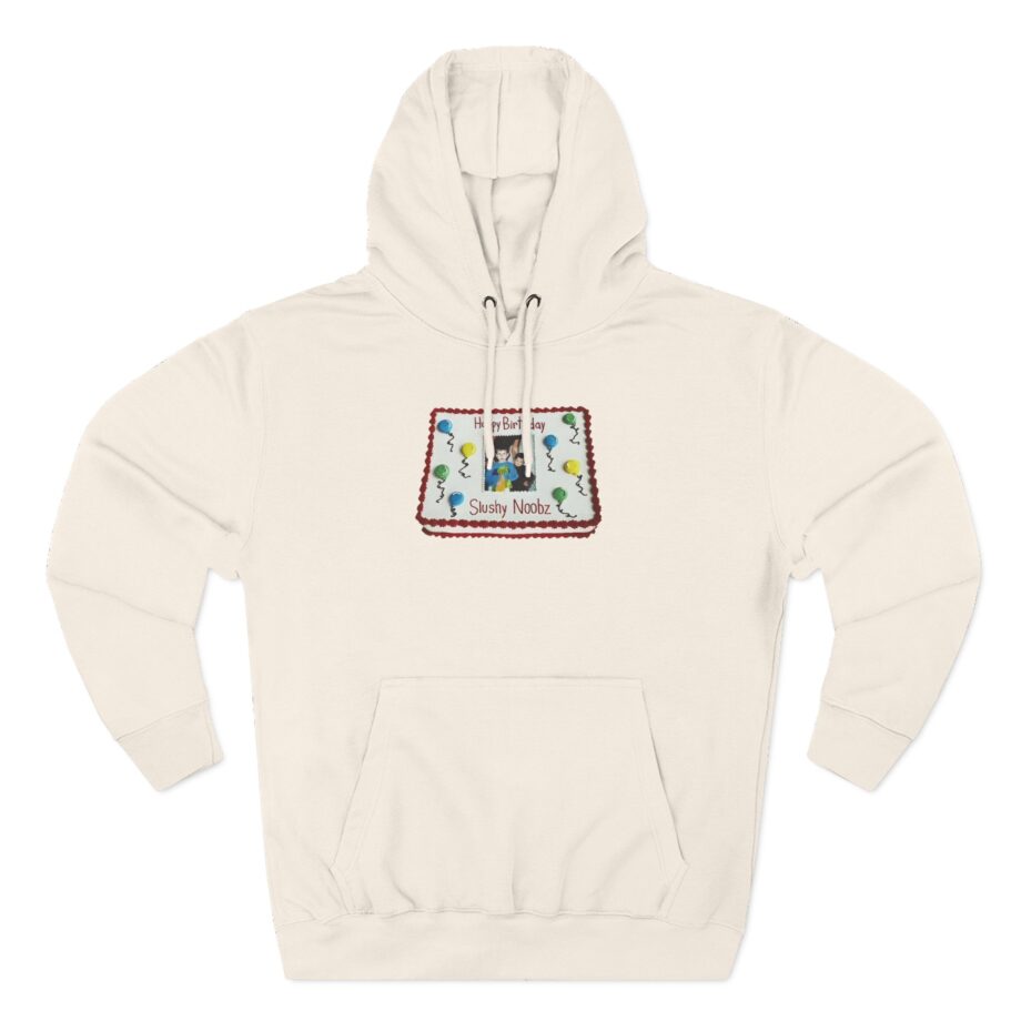 Birthday Cake Slushy Noobz Three-Panel Fleece Hoodie