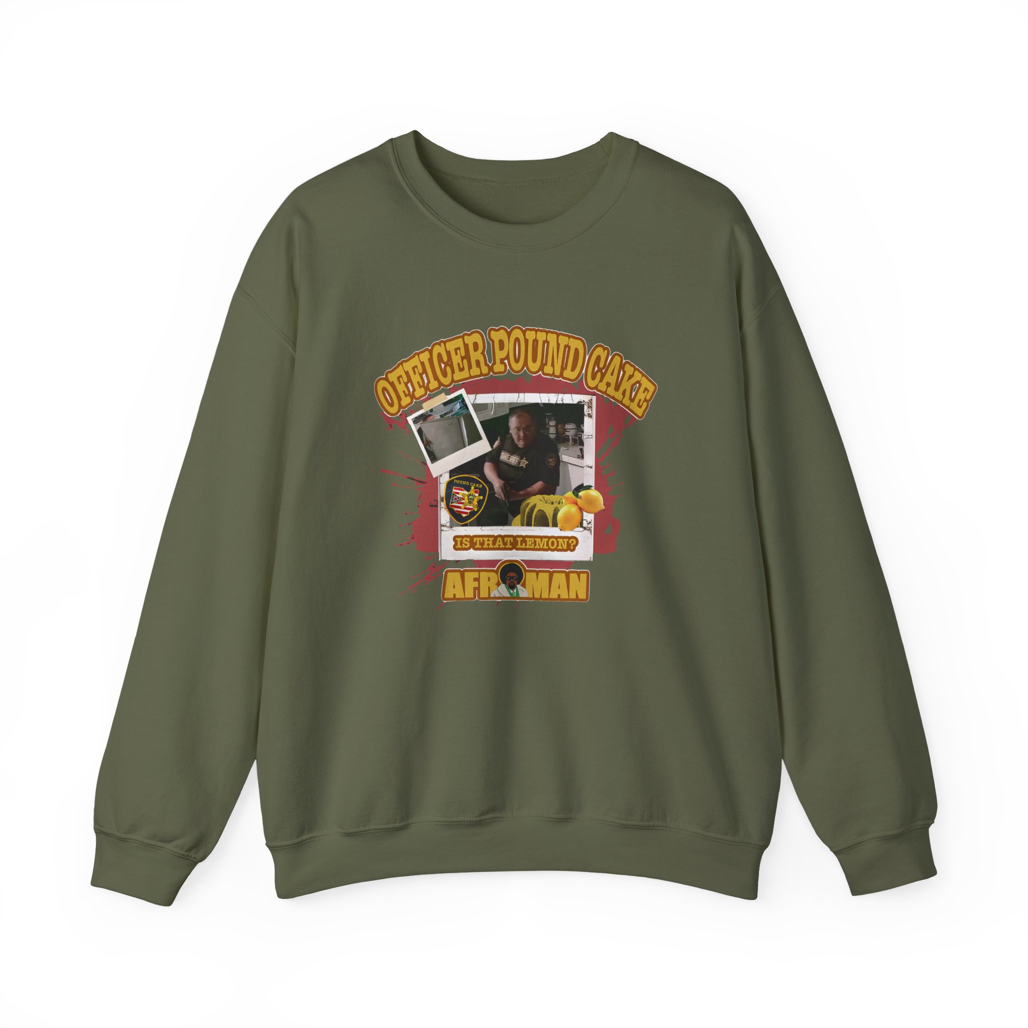 Afroman Officer Pound Cake Unisex Heavy Blendâ„¢ Crewneck Sweatshirt