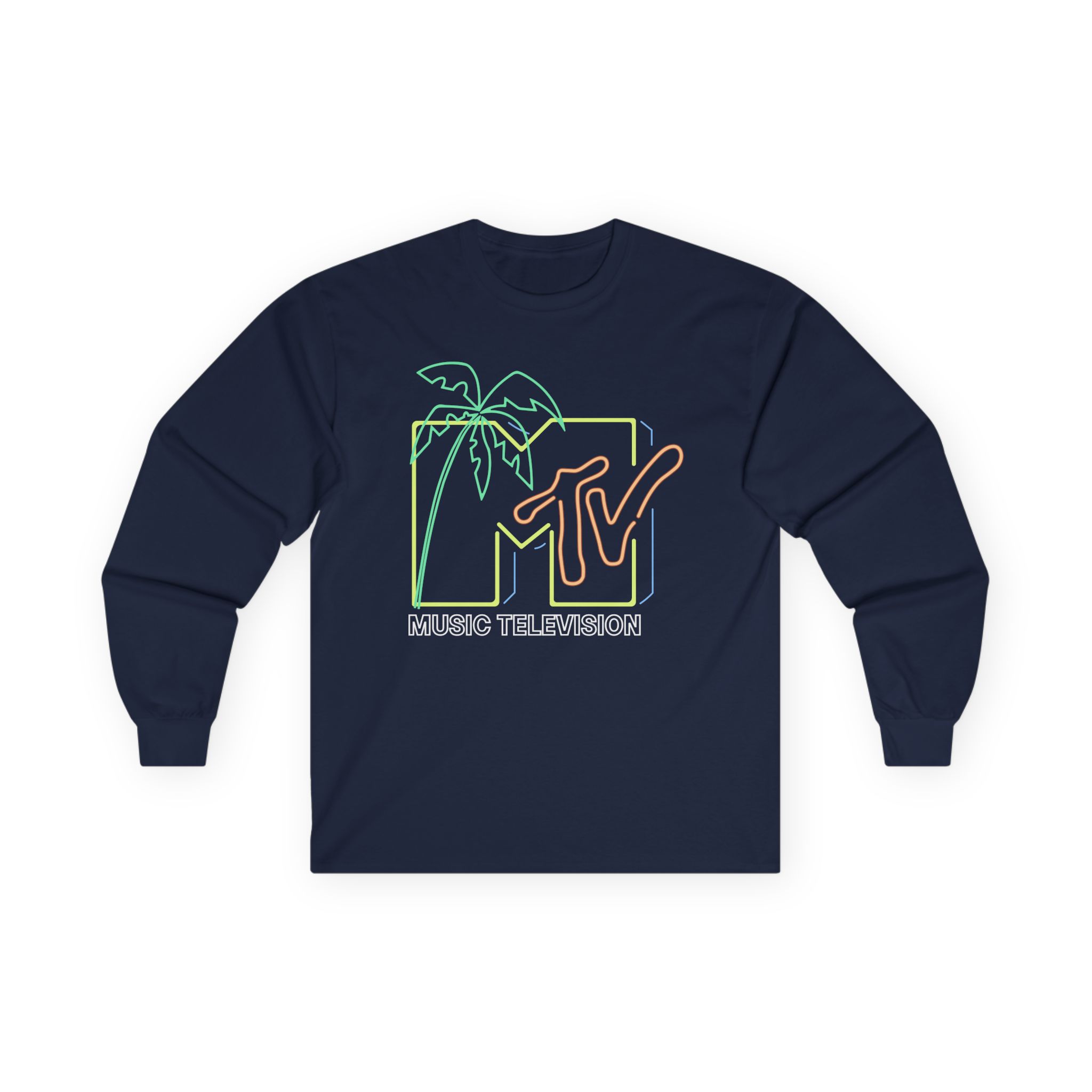 David Dobrik  Mtv Neon Light Logo Unisex Ultra Cotton Long Sleeve Tee