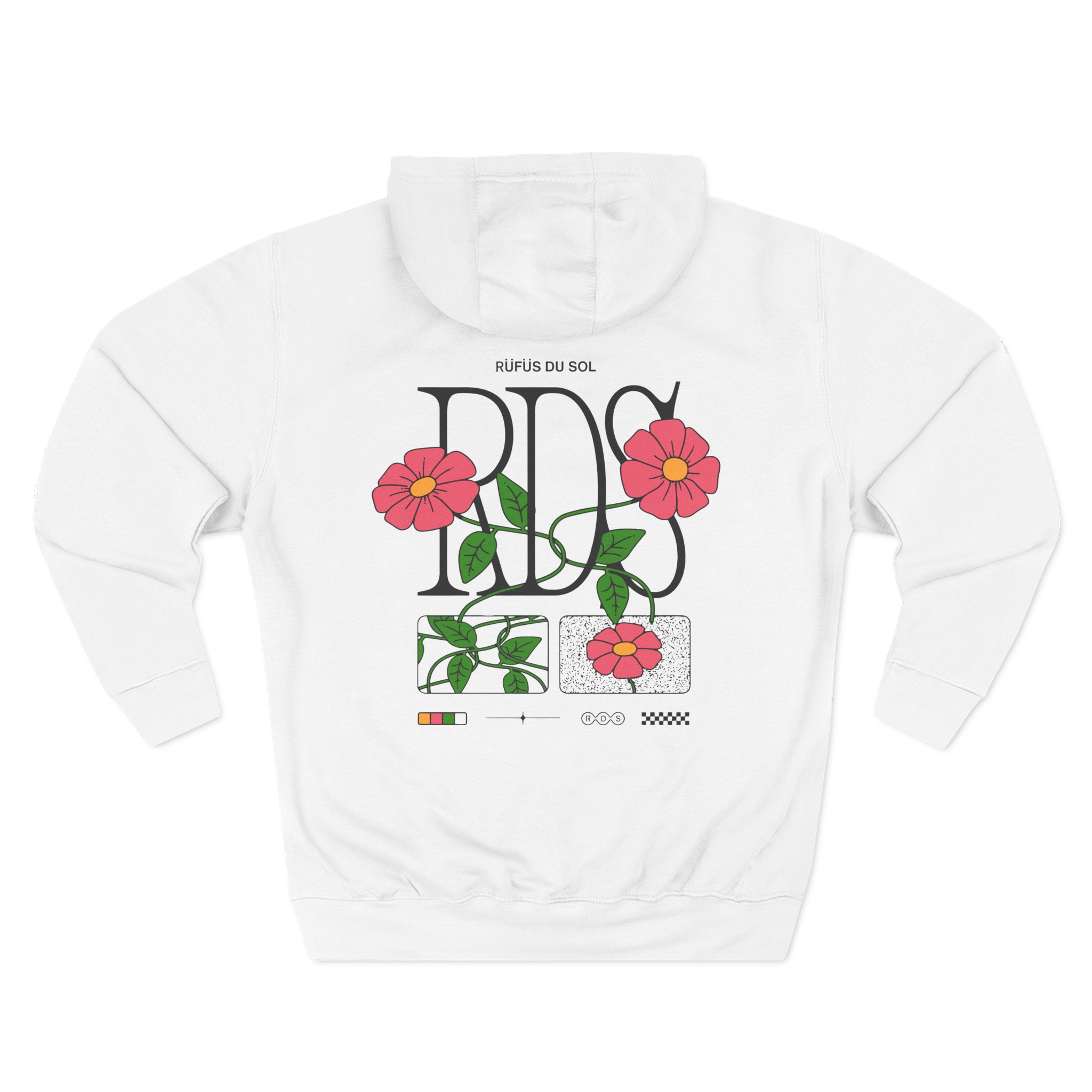 Rufus Du Sol Flower Ecru Three-Panel Fleece Hoodie