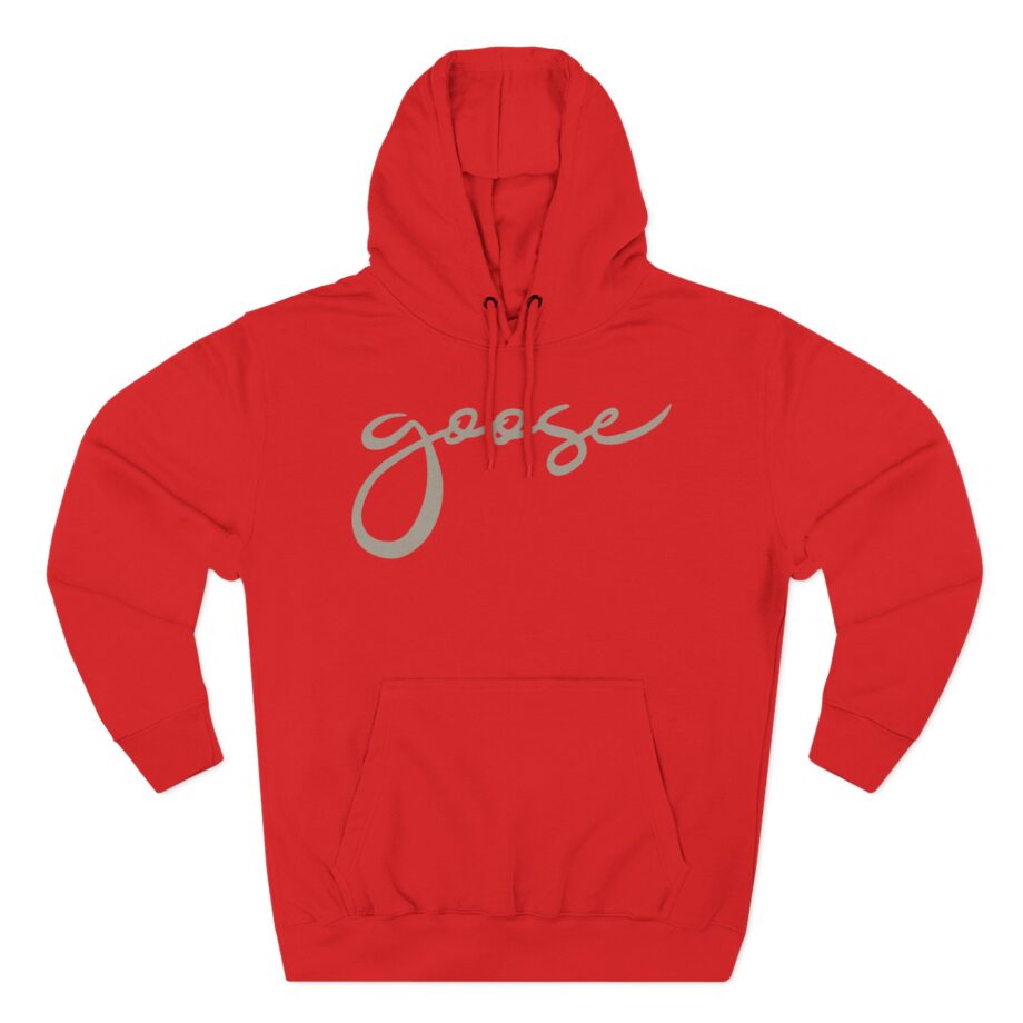 Goose Logo Three-Panel Fleece Hoodie