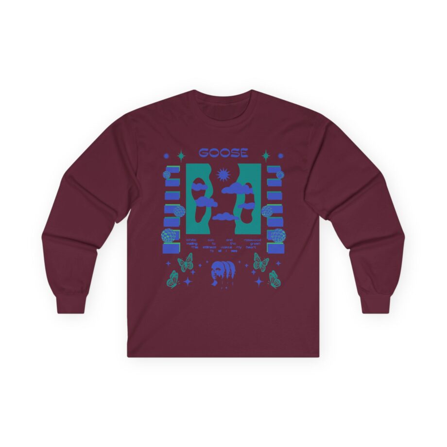 Goose Rosewood Unisex Ultra Cotton Long Sleeve Tee