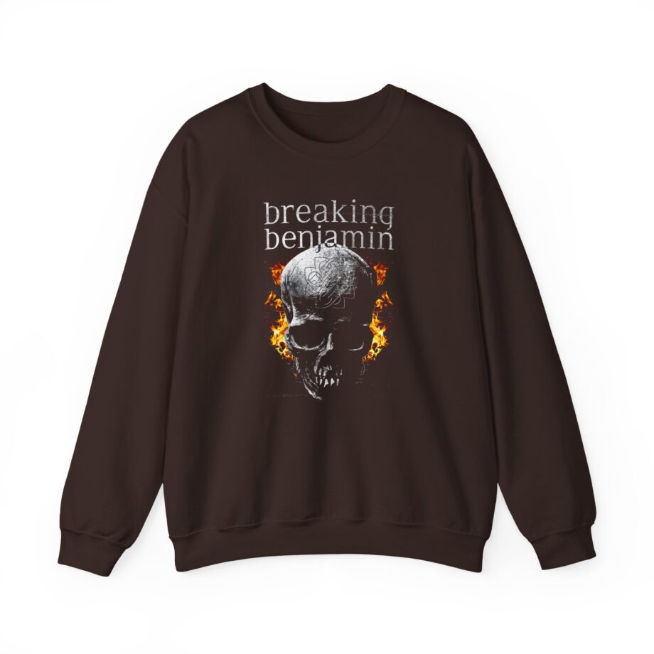 Breaking Benjamin Fire Skull Unisex Heavy Blend Crewneck Sweatshirt