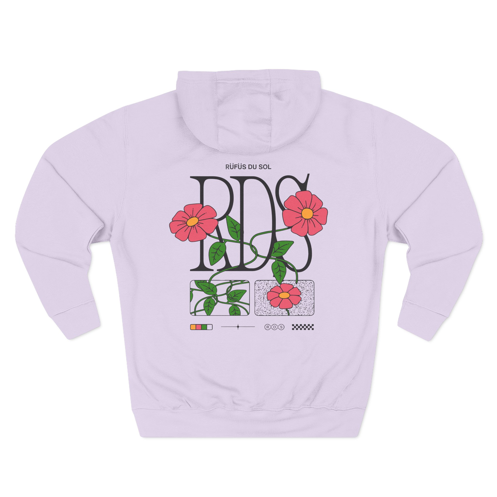 Rufus Du Sol Flower Ecru Three-Panel Fleece Hoodie