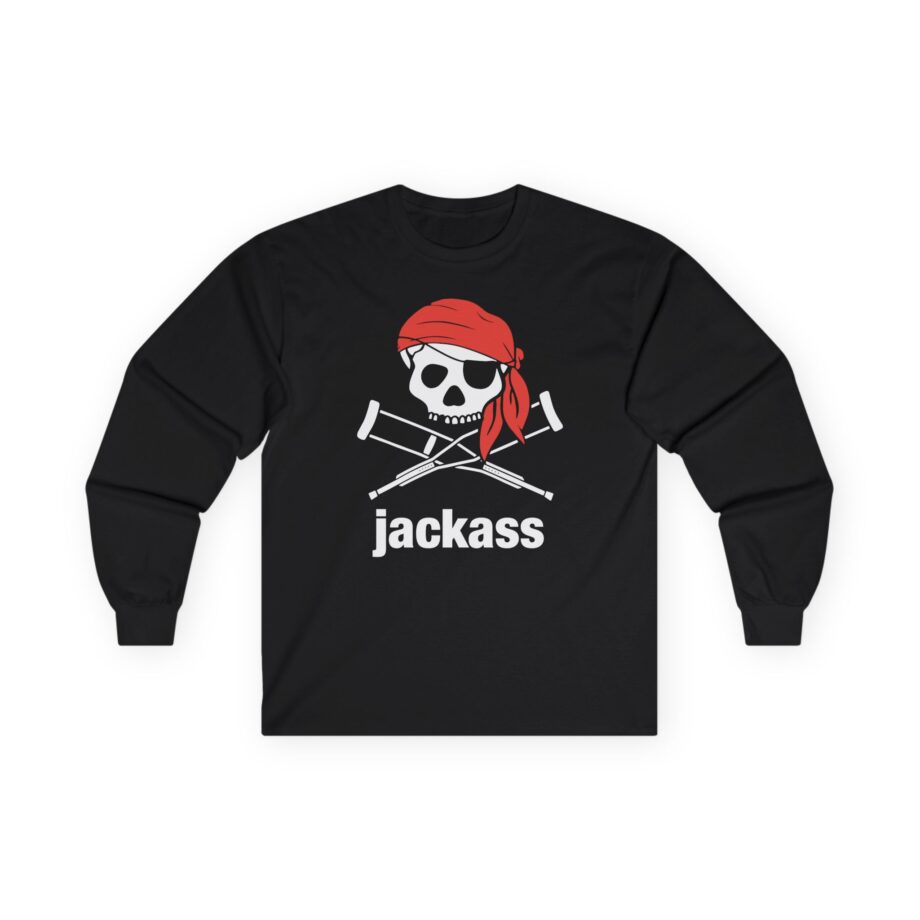 Jackass Skull and Crutches Unisex Ultra Cotton Long Sleeve Tee