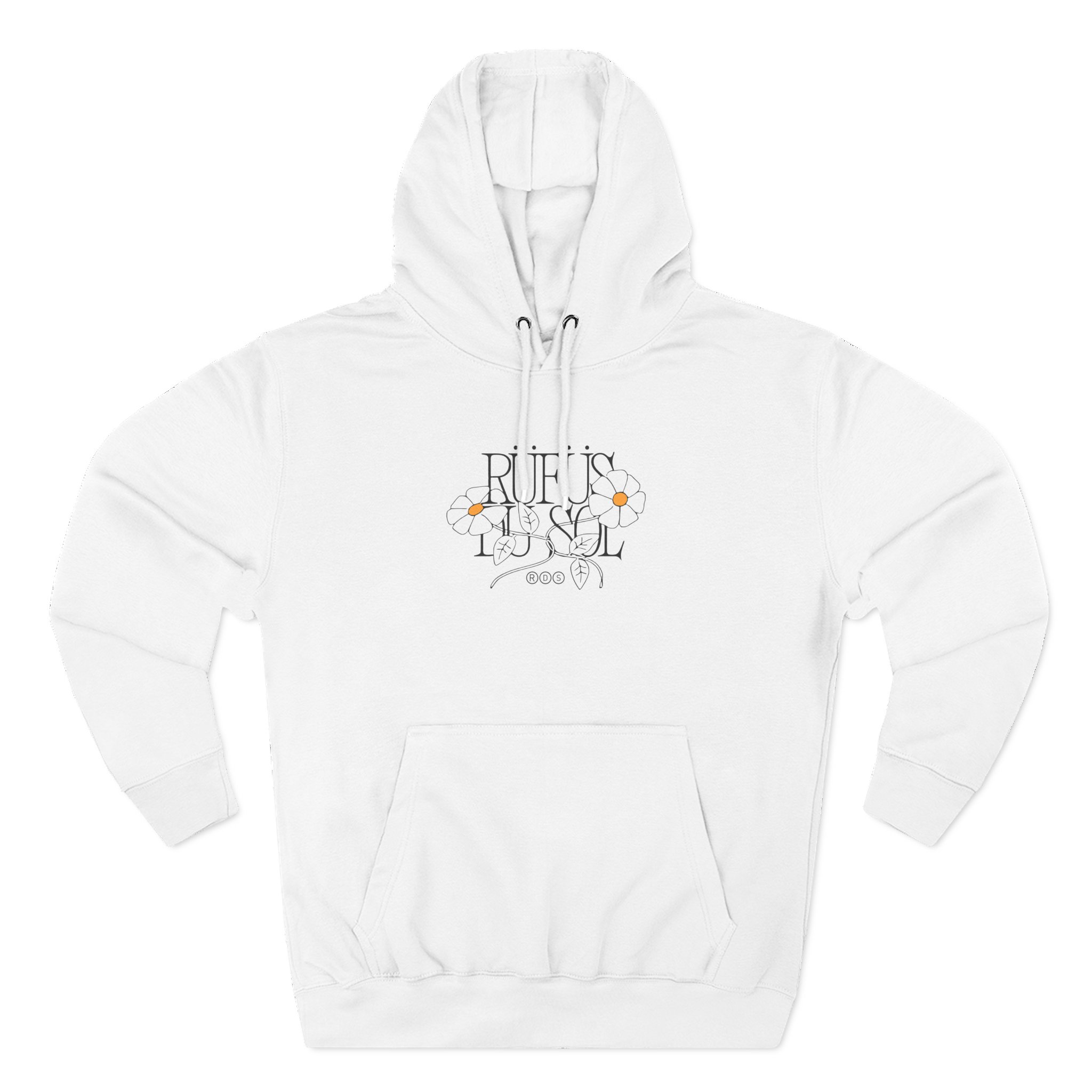 Rufus Du Sol Flower Ecru Three-Panel Fleece Hoodie