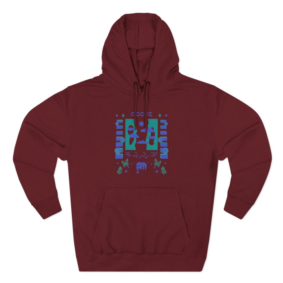 Goose Rosewood Three-Panel Fleece Hoodie