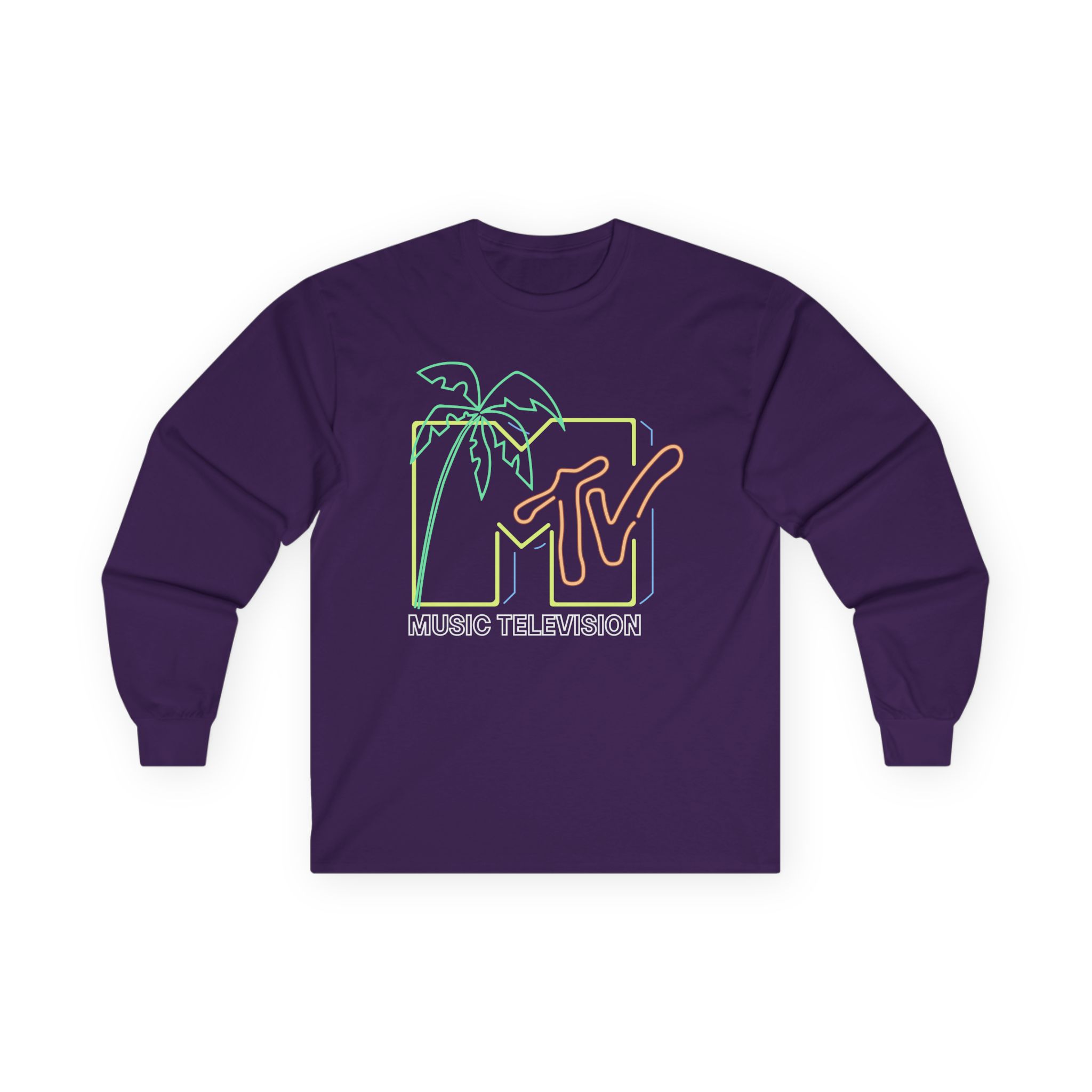 David Dobrik  Mtv Neon Light Logo Unisex Ultra Cotton Long Sleeve Tee