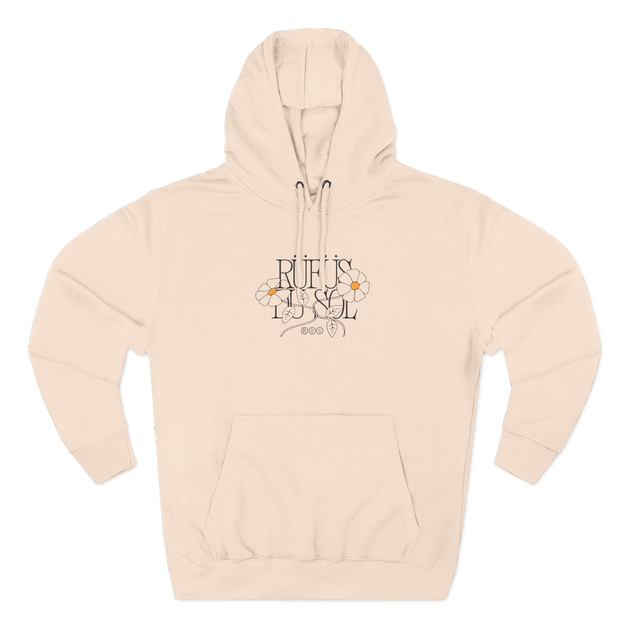 Rufus Du Sol Flower Ecru Three-Panel Fleece Hoodie