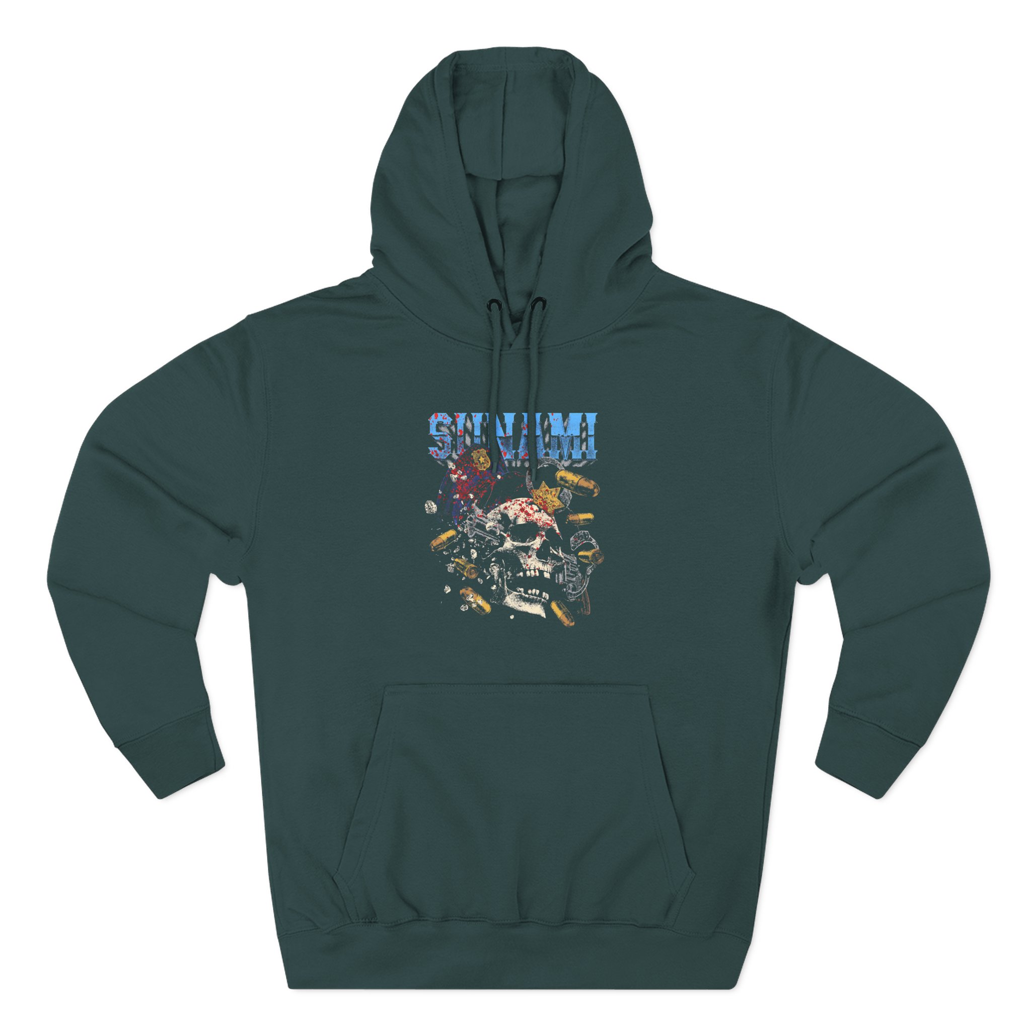 Sunami Skull Three-Panel Fleece Hoodie