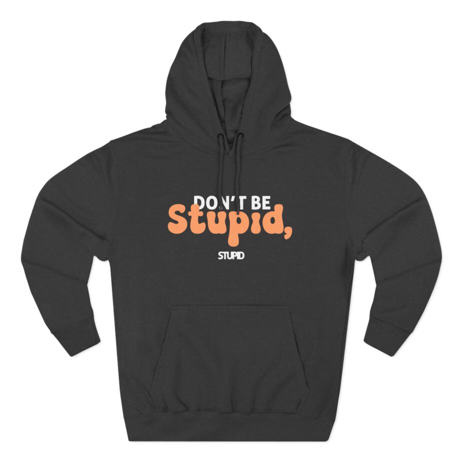 Don't Be Stupid, Stupid Three-Panel Fleece Hoodie