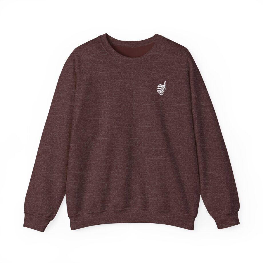 Mrballen Embroidered Skeleton Thumb Unisex Heavy Blend™ Crewneck Sweatshirt