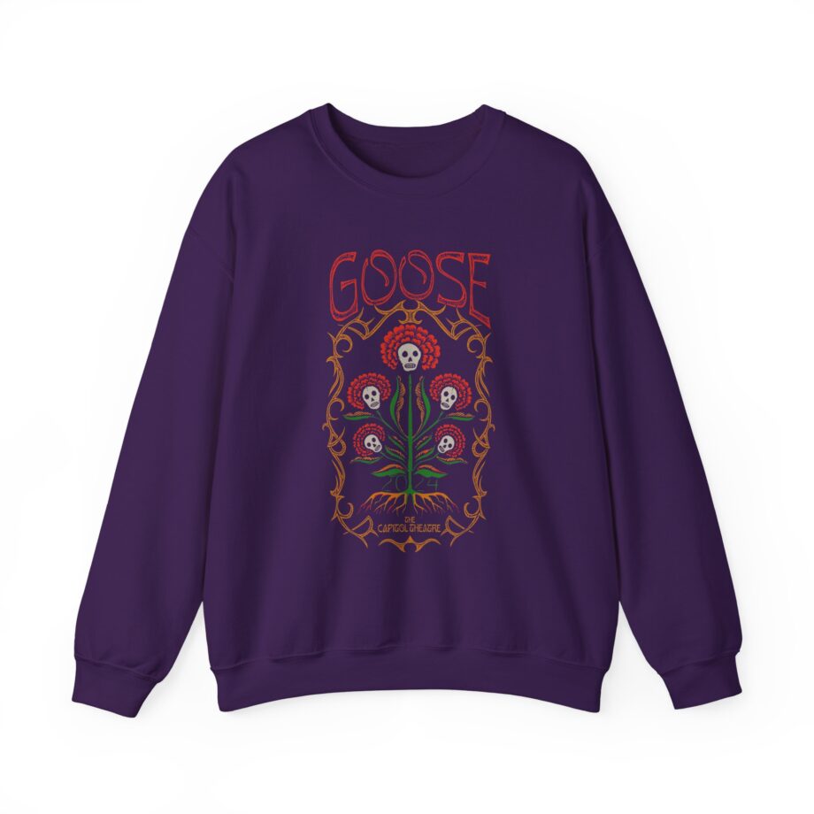 Goose Skull Flowers Unisex Heavy Blend™ Crewneck Sweatshirt