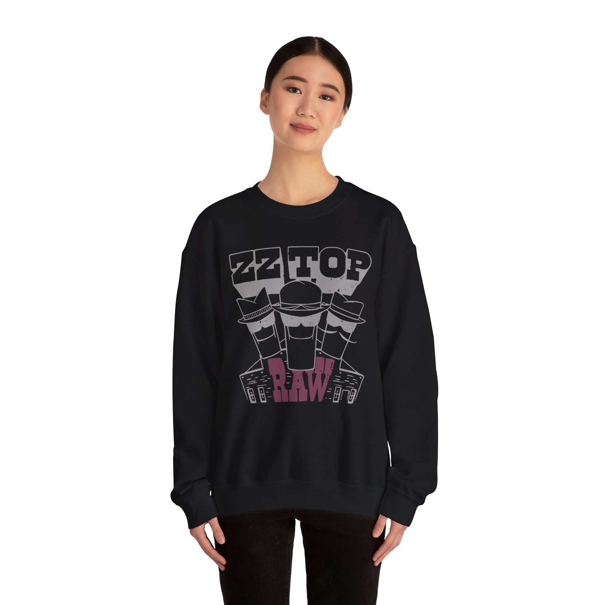 Zz Top Raw Unisex Heavy Blendâ„¢ Crewneck Sweatshirt