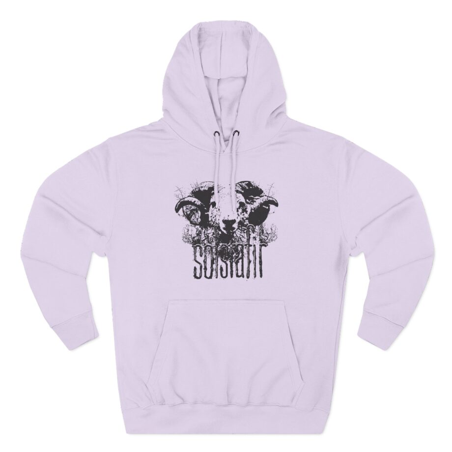 Solstafir Ram Olive Three-Panel Fleece Hoodie