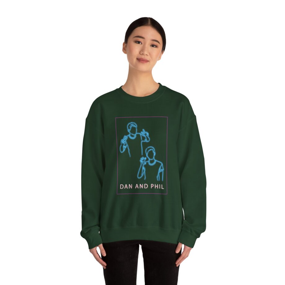 Dan And Phil Neon Unisex Heavy Blend™ Crewneck Sweatshirt