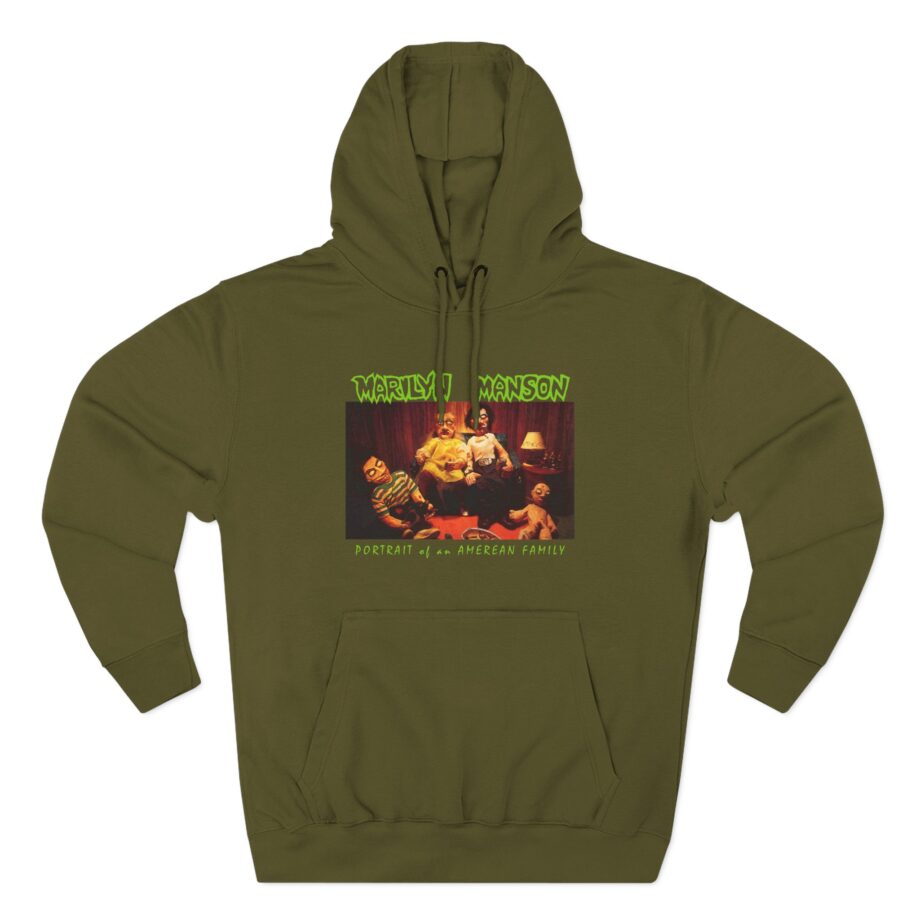 Marilyn Manson American Family Portrait Three-Panel Fleece Hoodie