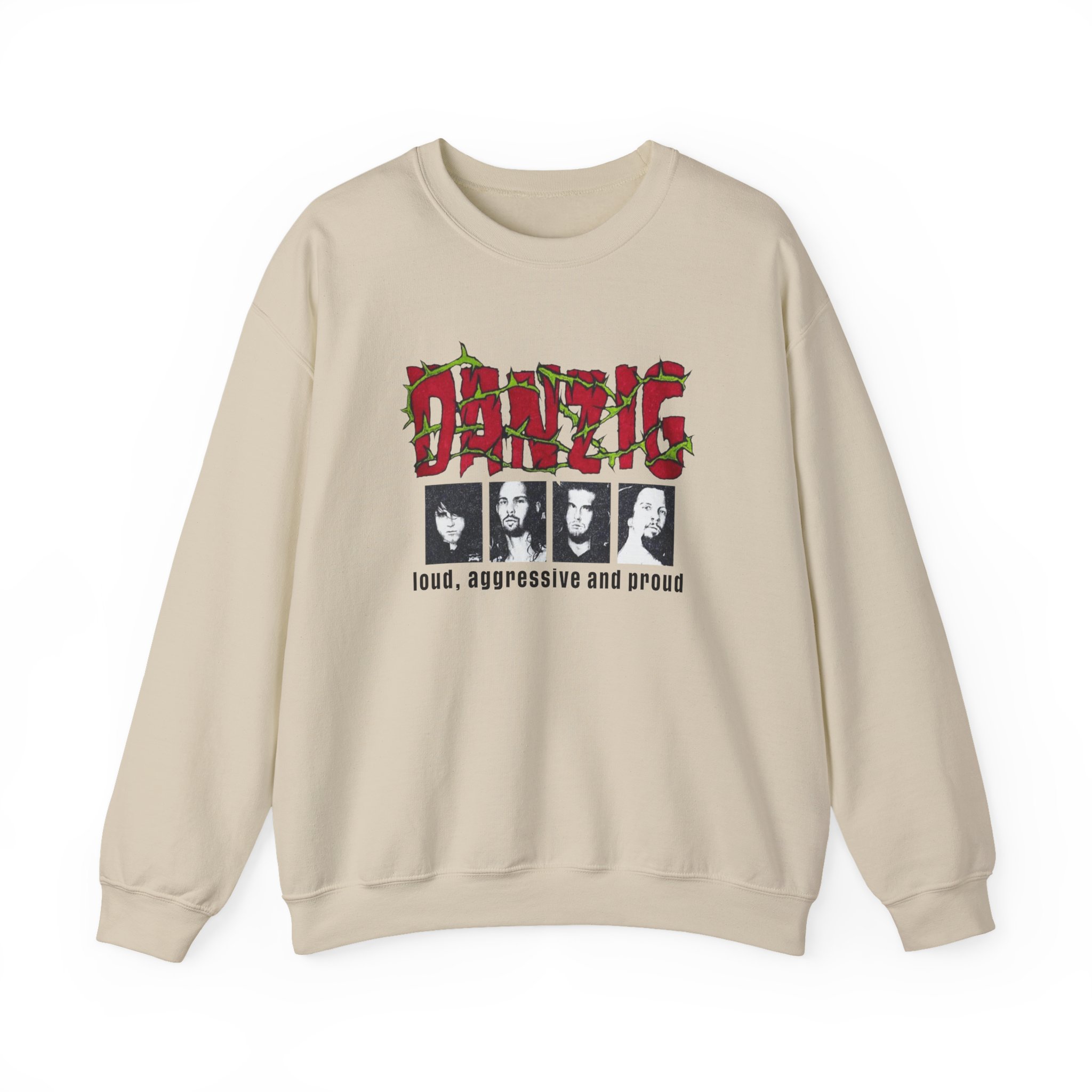 Danzig Loud Aggressive and Proud Unisex Heavy Blendâ„¢ Crewneck Sweatshirt