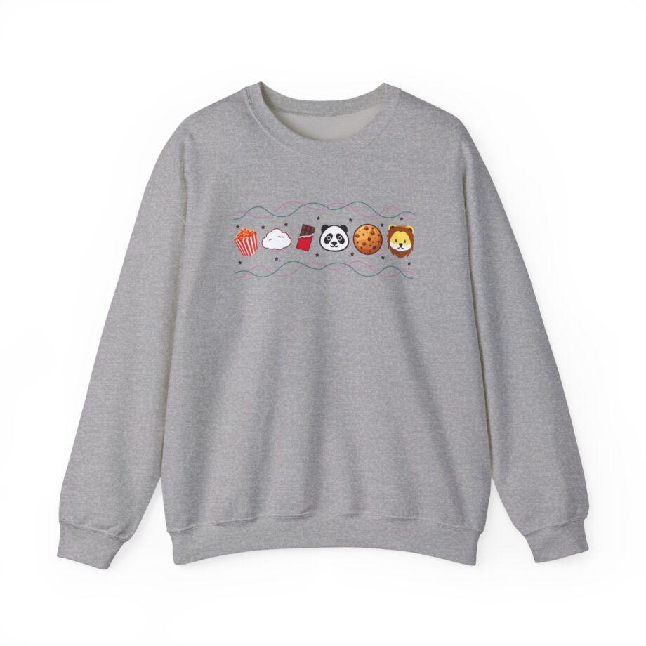 Harlow and Popcorn Emoji Unisex Heavy Blend™ Crewneck Sweatshirt