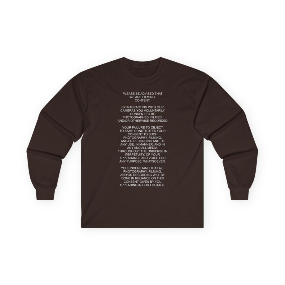 Nekrogoblikon We Are Filming Content Unisex Ultra Cotton Long Sleeve Tee