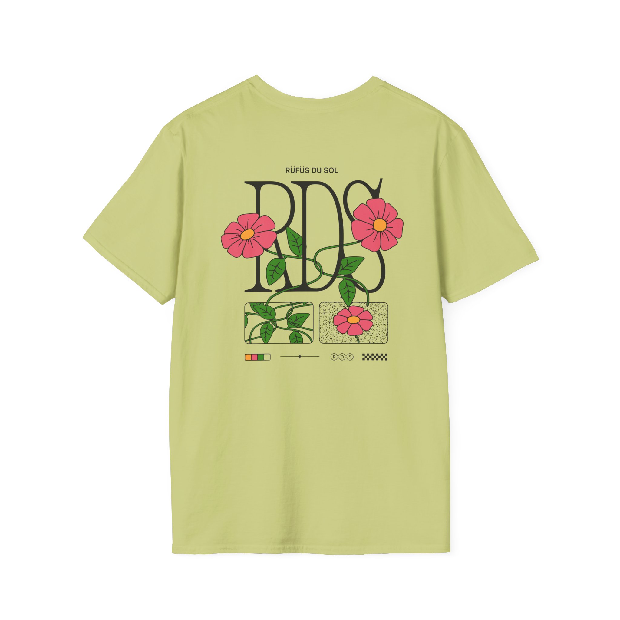 Rufus Du Sol Flower Ecru Unisex Softstyle T-Shirt