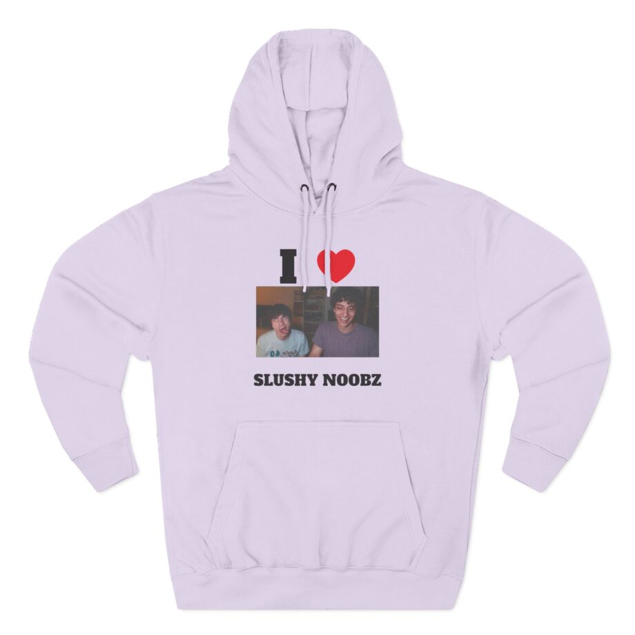 I Heart Slushy Noobz Three-Panel Fleece Hoodie